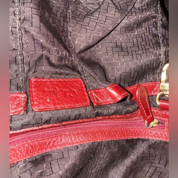 Cole Haan Red Leather Shoulder Bag Hobo - Picture 12 of 13